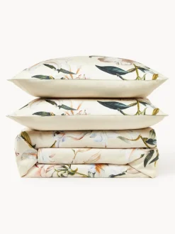 Funda nórdica de satén con estampado floral Flori
