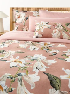 Funda nórdica de satén con estampado floral Flori