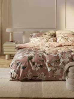 Funda nórdica de satén con estampado floral Flori