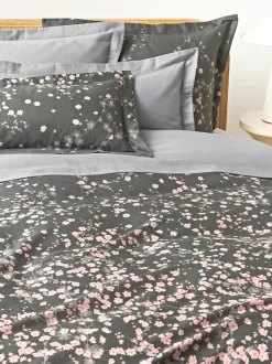 Funda nórdica de satén con estampado floral Sakura