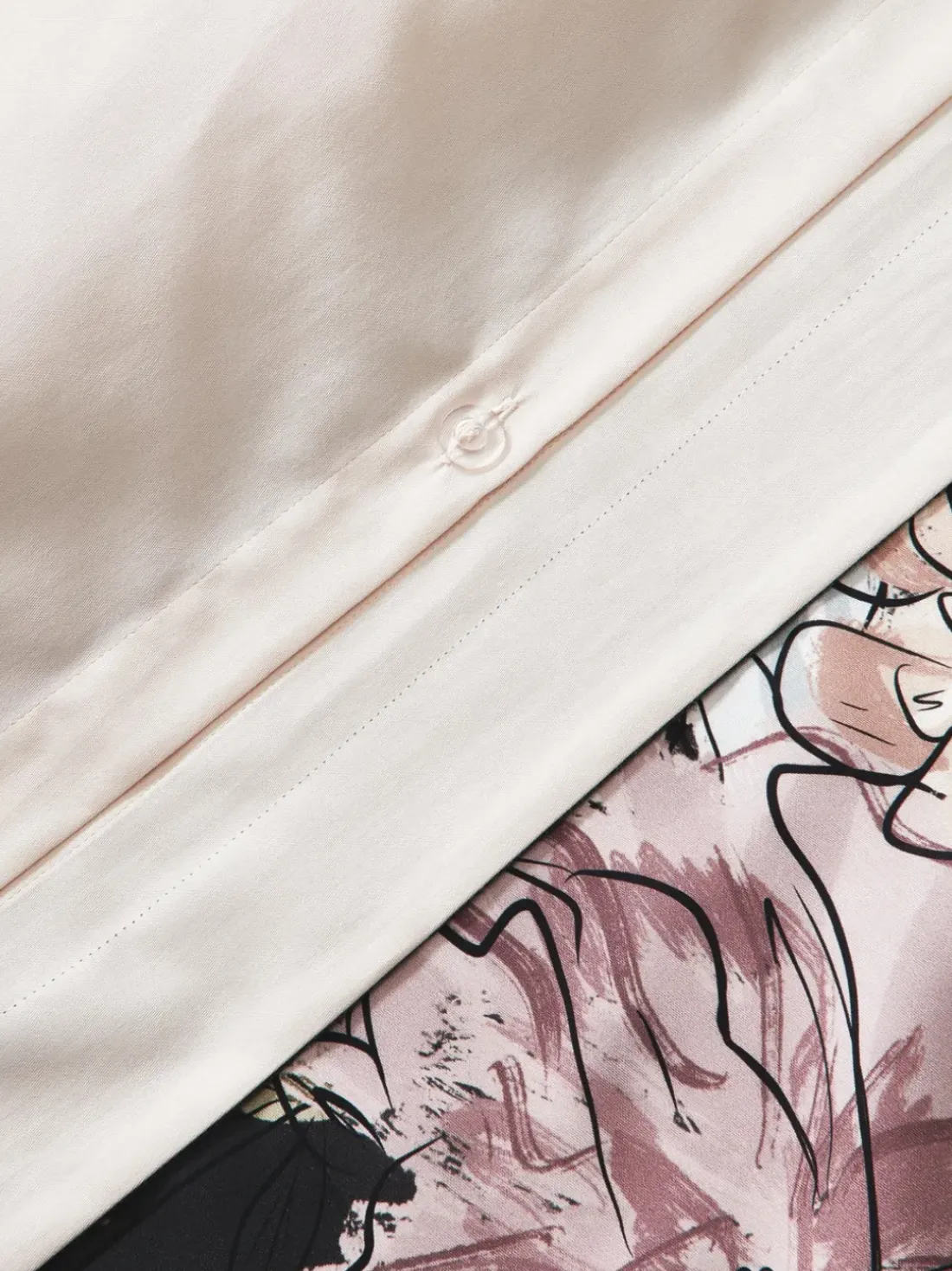 Funda nórdica de satén estampada Margot