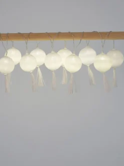 Guirnalda de luces LED Jolly Tassel, 185 cm, a pilas