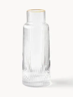 Jarra con relieve y borde dorado Minna, 1,1 L