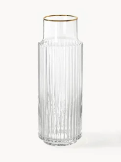 Jarra soplada con borde dorado Aleo, 1 L
