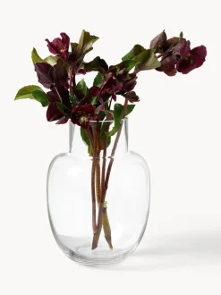 Jarrón artesanal clásico de vidrio Lotta, 25 cm