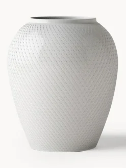 Jarrón artesanal de porcelana Rhombe, 17 cm