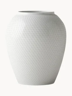 Jarrón artesanal de porcelana Rhombe, 25 cm