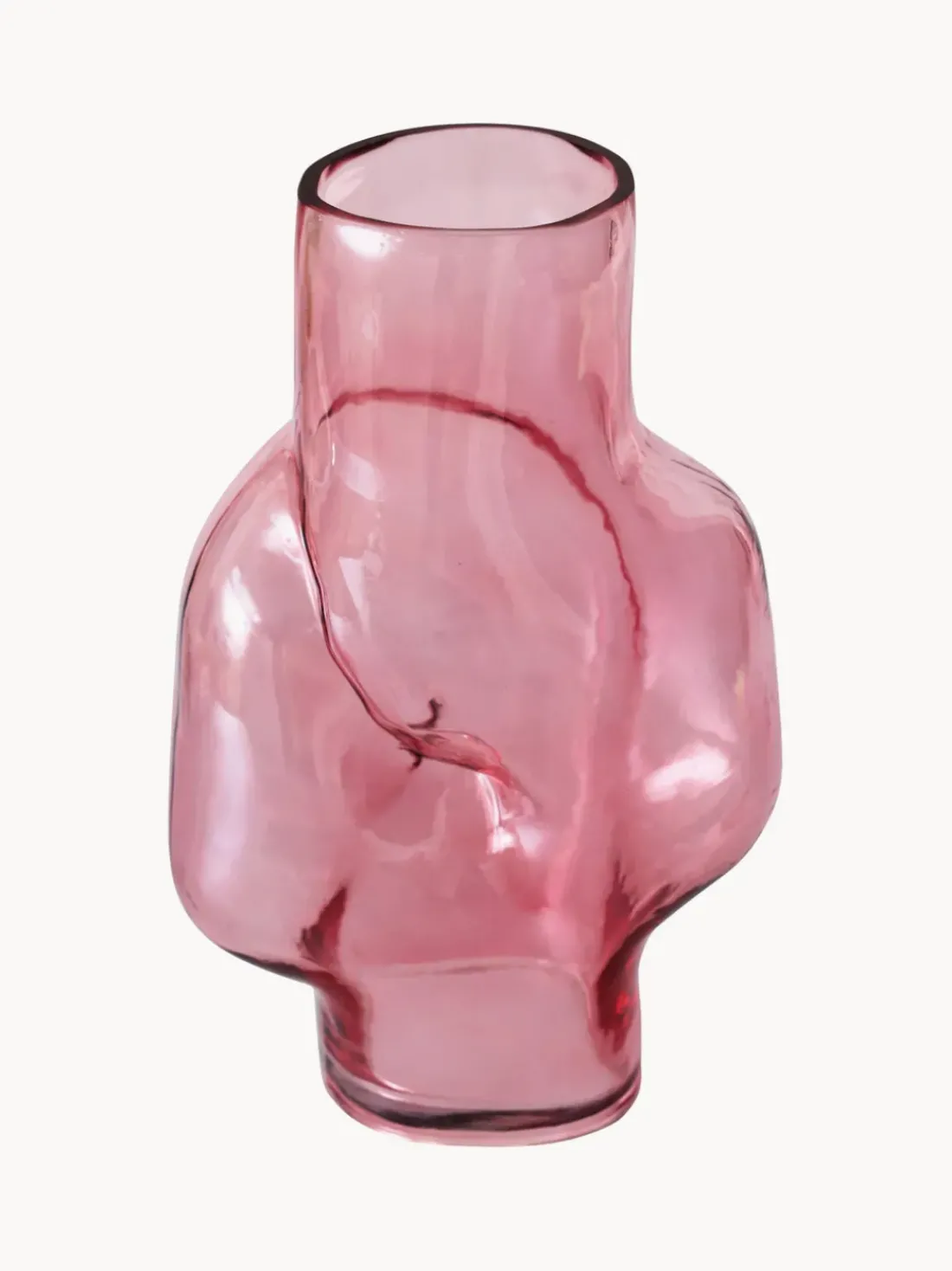 Jarrón artesanal de vidrio Gleam, 32 cm