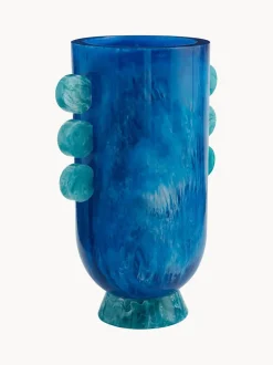 Jarrón artesanal en look mármol Mustique, 27 cm