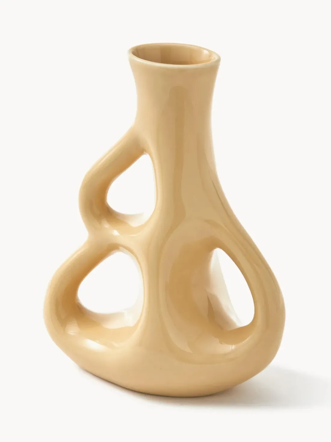 Jarrón de cerámica artesanal Three Ears, 21 cm