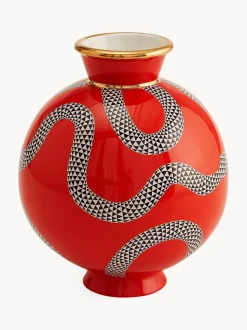 Jarrón de porcelana con detalle de oro Eden, 23 cm