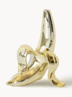 Jarrón de porcelana con oro Banana, 15 cm