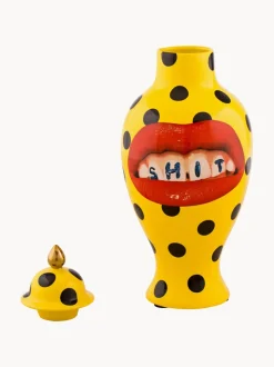 Jarrón de porcelana con tapa Toiletpaper, 47 cm