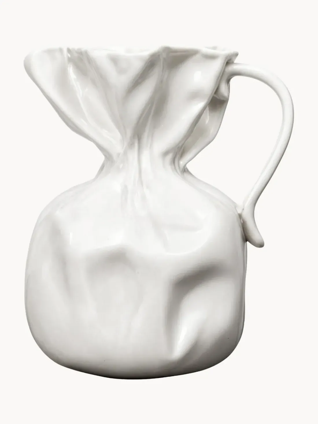 Jarrón de porcelana Crumple, 26 cm