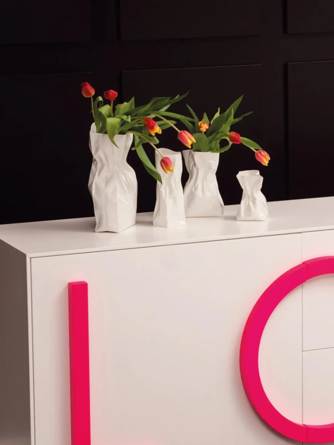 Jarrón de porcelana de diseño Adelaide, 22 cm