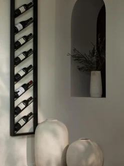 Jarrón de suelo grande de gres Bruno, 62 cm