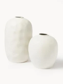Jarrón de suelo grande de gres Bruno, 62 cm