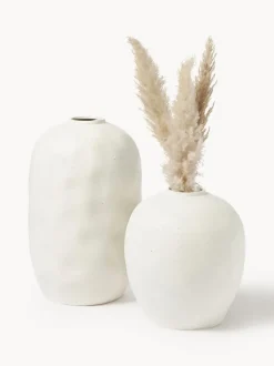 Jarrón de suelo grande de gres Bruno, 62 cm
