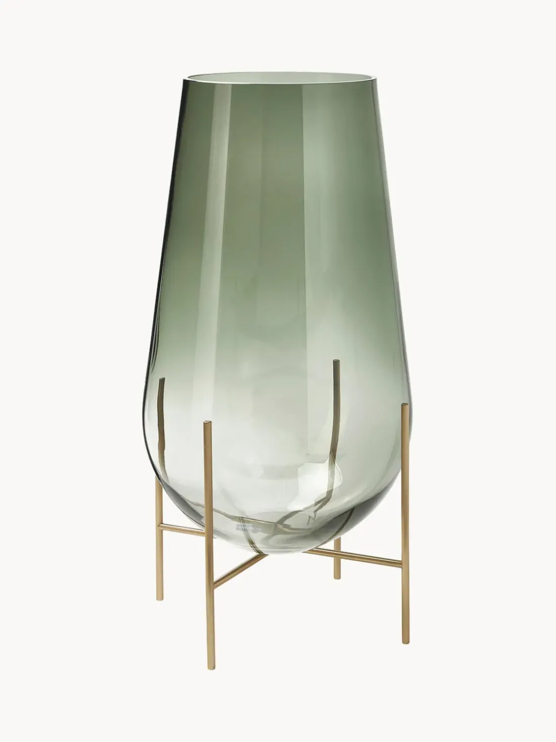 Jarrón de suelo soplado artesanalmente Échasse, 60 cm