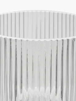 Jarrón de vidrio acanalado Lija, 30 cm