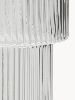 Jarrón de vidrio acanalado Lija, 30 cm
