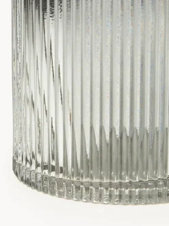 Jarrón de vidrio acanalado Lija, 30 cm