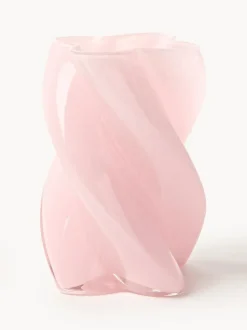 Jarrón de vidrio artesanal Marshmallow, 20 cm
