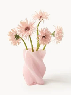 Jarrón de vidrio artesanal Marshmallow, 20 cm