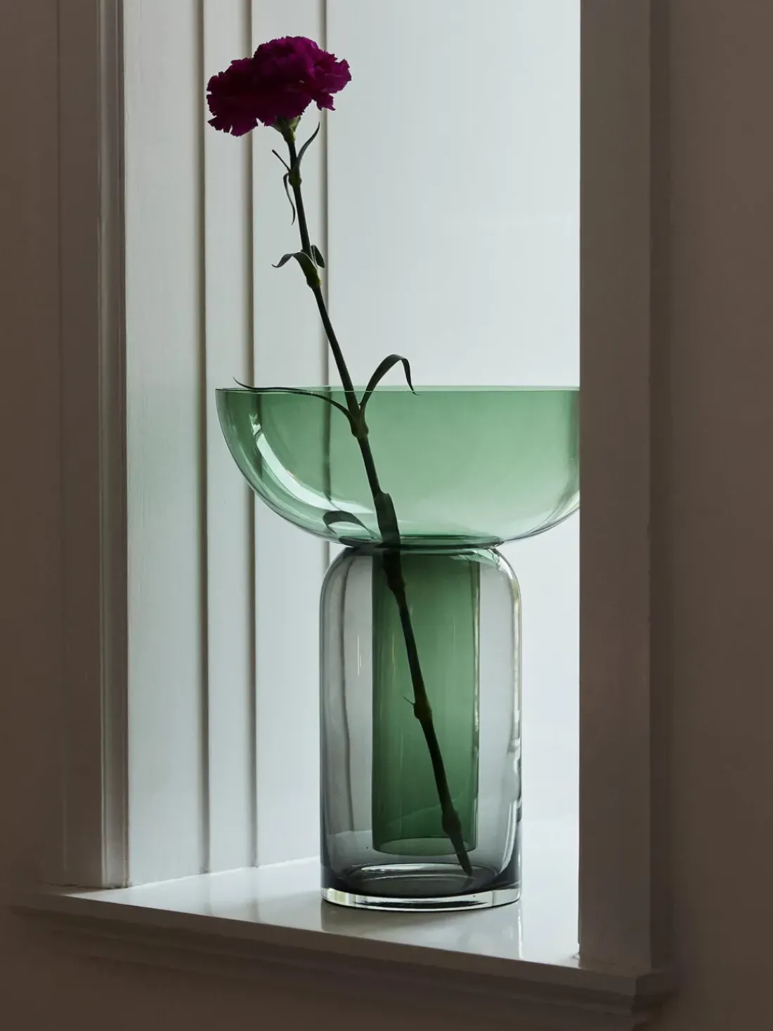 Jarrón de vidrio soplado Torus, 33 cm