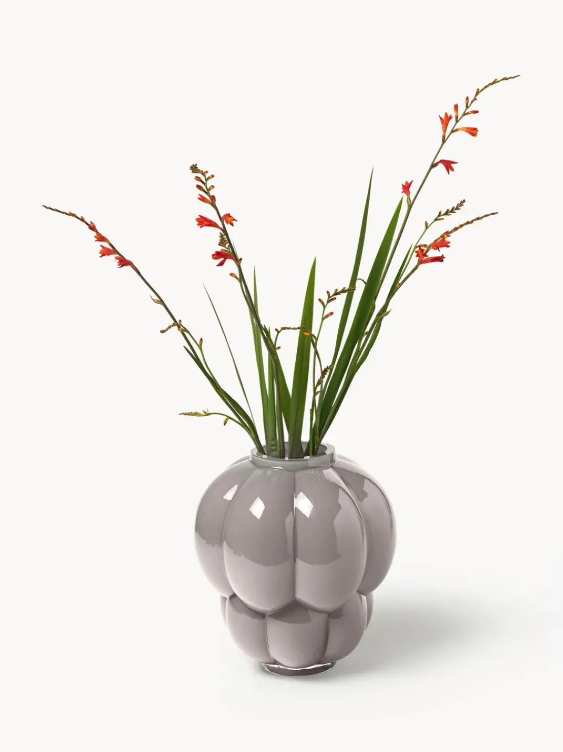 Jarrón de vidrio soplado Uva, 28 cm