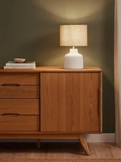 Lámpara de mesa artesanal de cemento Ike