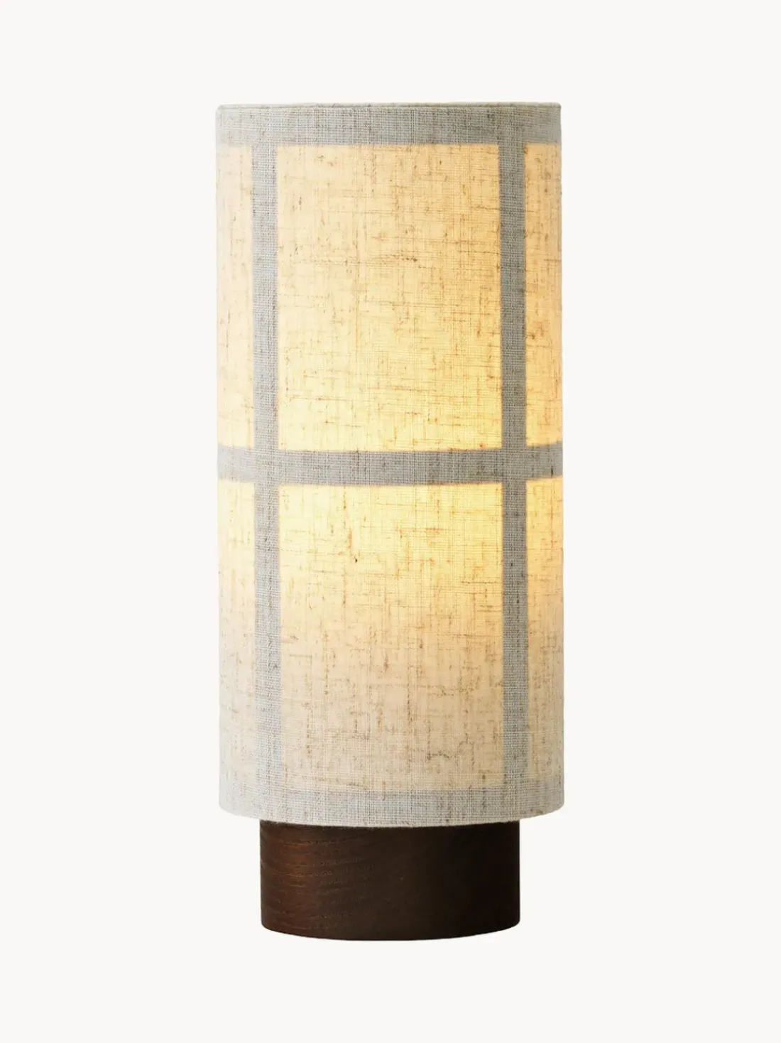 Lámpara de mesa artesanal de lino regulable Hashira, portátil