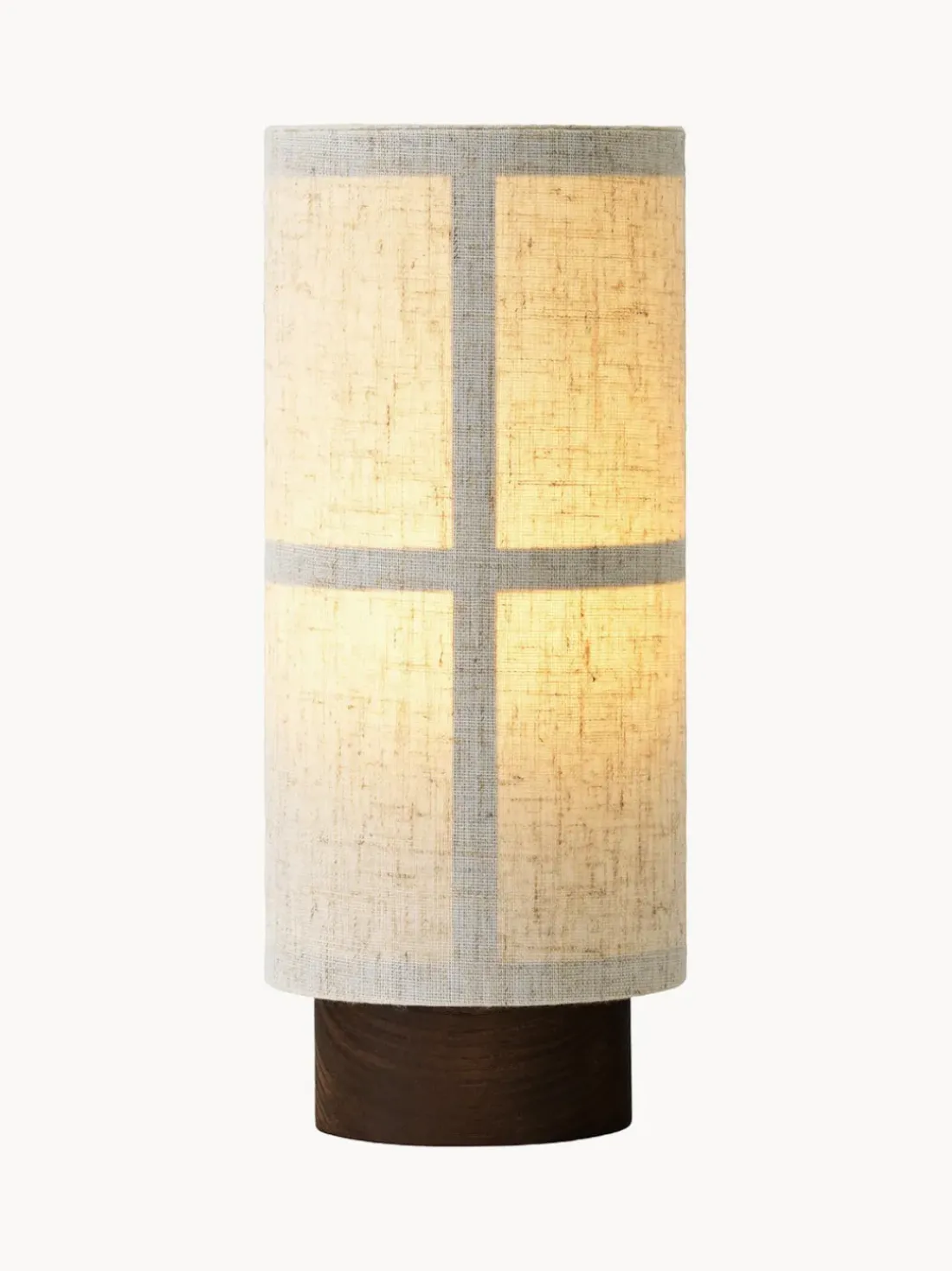 Lámpara de mesa artesanal de lino regulable Hashira, portátil