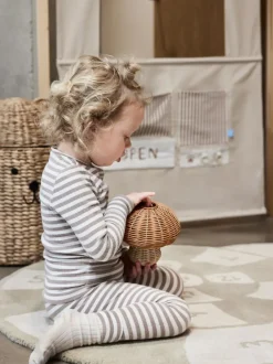 Lámpara de mesa artesanal de ratán Mushroom, pórtatil
