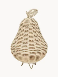 Lámpara de mesa artesanal de ratán Pear