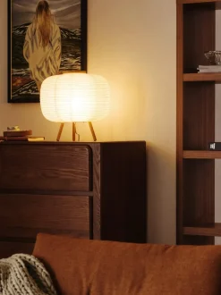 Lámpara de mesa de diseño de papel de arroz Misaki