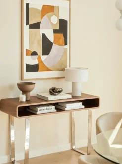Lámpara de mesa de lino Ron