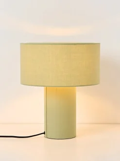 Lámpara de mesa de lino Ron
