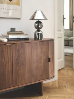 Lámpara de mesa de vidrio espejado Danielle