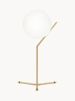 Lámpara de mesa de vidrio soplada artesanalmente grande regulable IC Lights