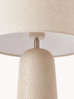 Lámpara de mesa grande con base de cemento Kaya