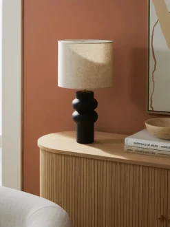 Lámpara de mesa grande de cerámica Christine