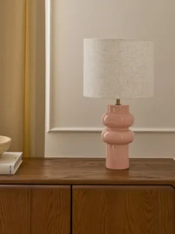 Lámpara de mesa grande de cerámica Christine