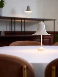 Lámpara de mesa LED de diseño Verner Panton Pantop, portátil