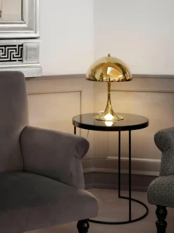 Lámpara de mesa LED Panthella de diseño Verner Panton, 44 cm