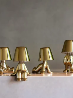 Lámpara de mesa LED pequeña regulable Golden Brothers Tom