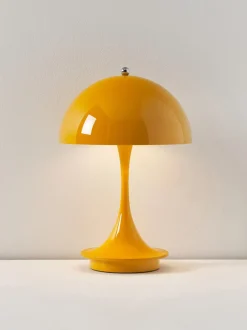 Lámpara de mesa LED regulable Panthella de diseño Verner Panton, 24 cm, portátil