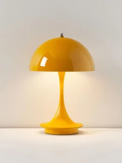 Lámpara de mesa LED regulable Panthella de diseño Verner Panton, 24 cm, portátil