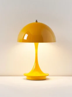 Lámpara de mesa LED regulable Panthella de diseño Verner Panton, 24 cm, portátil