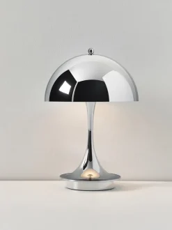 Lámpara de mesa LED regulable Panthella de diseño Verner Panton, 24 cm, portátil